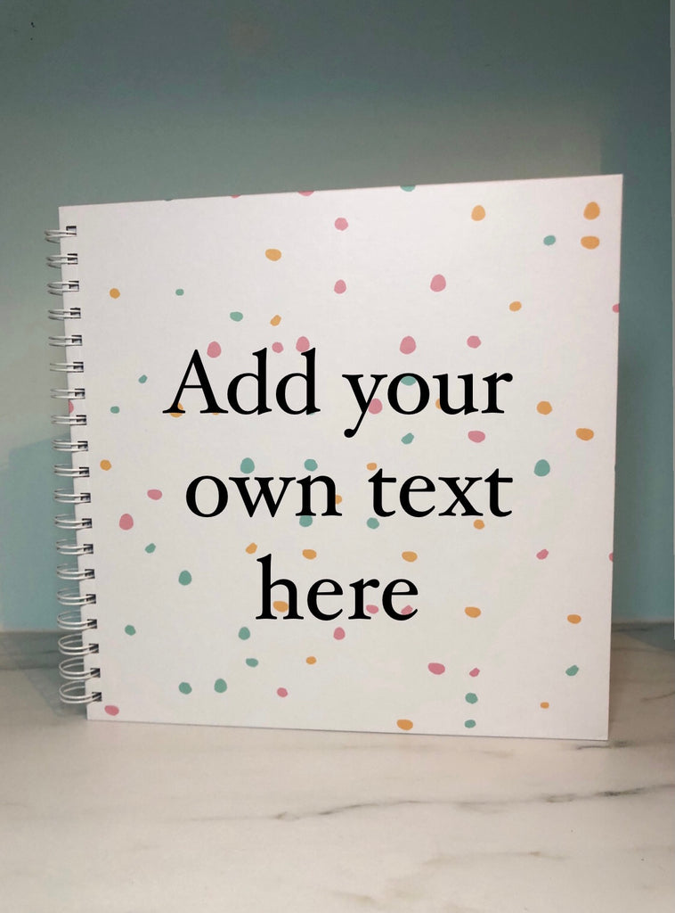 Bespoke Memory Book with the words "Add your own text".
