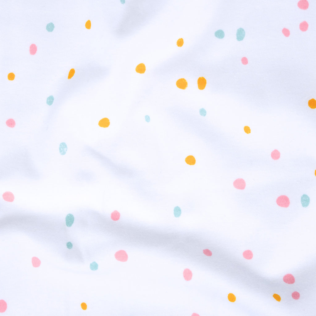 Close up of Bespoke Baby Box pattern in neutral pastel colours
